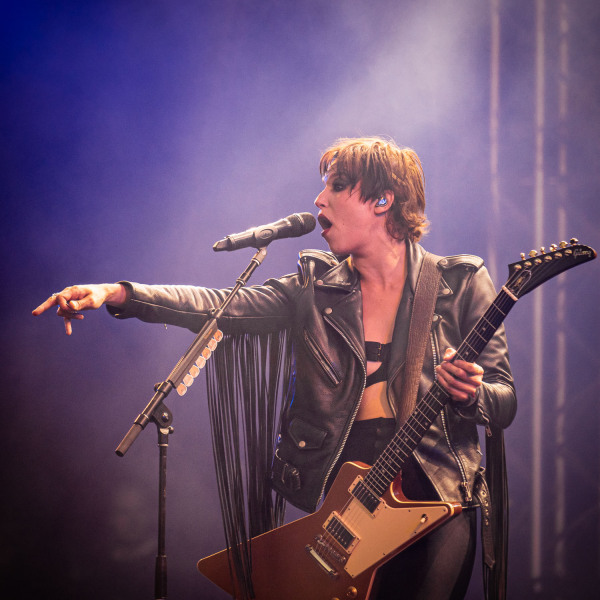 Halestorm live on stage at the 2019 Copenhell Metal Festival - here Lzzy Hale on guitar and vocals. @officiallzzyhale @halestormrocks